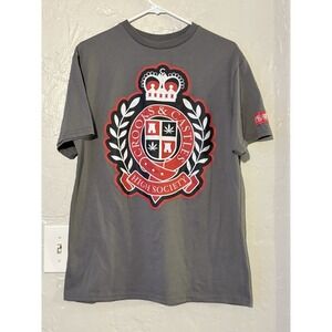 MENS CROOKS & CASTLES GRAY T-SHIRT SIZE M